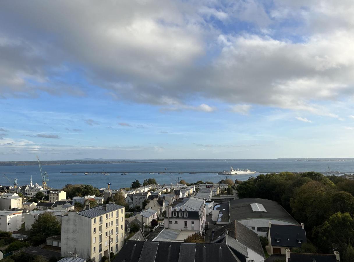 Nouveau! Appartement Vue Mer 180° Et Place Parking Brest Buitenkant foto