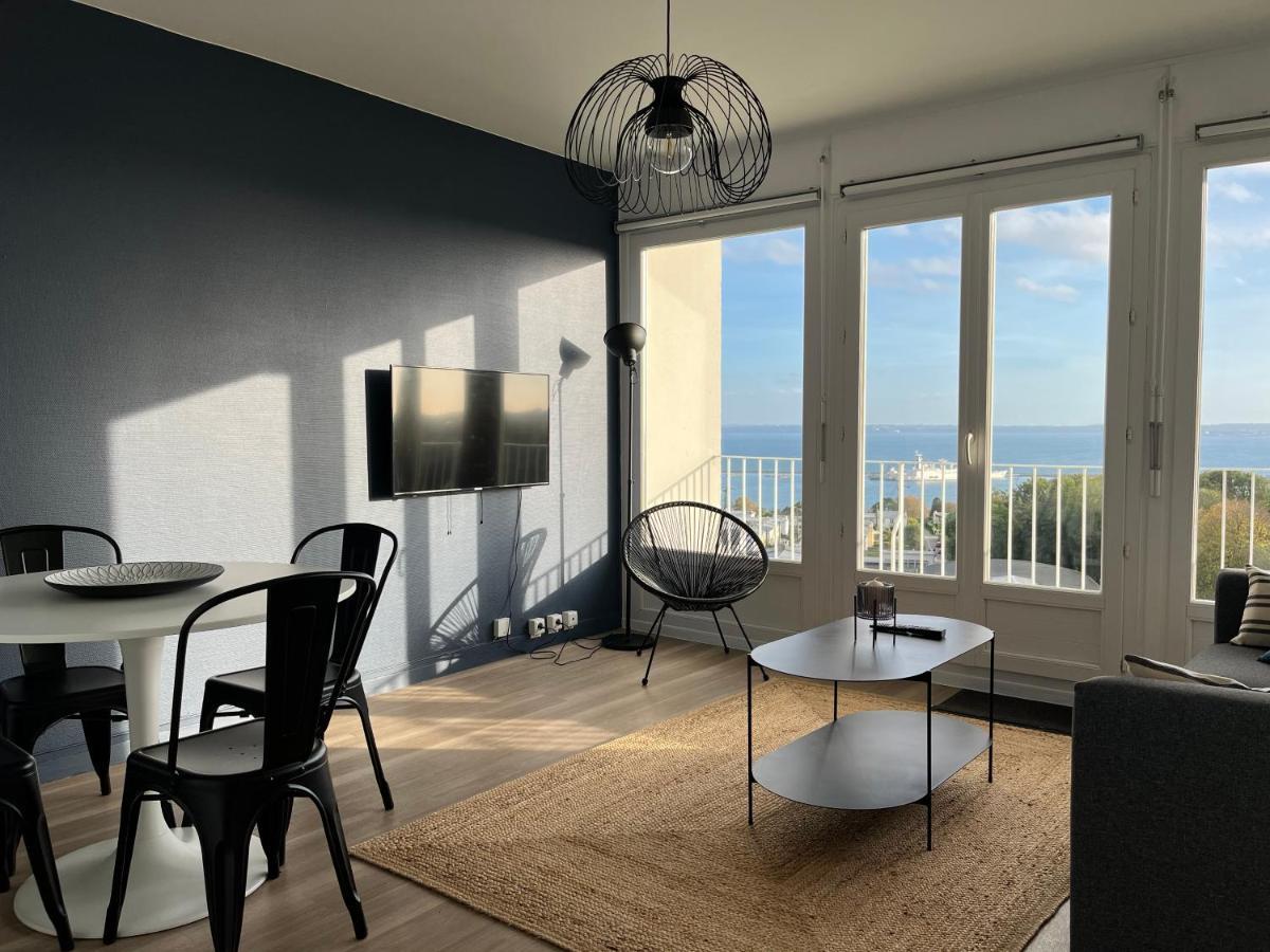 Nouveau! Appartement Vue Mer 180° Et Place Parking Brest Buitenkant foto